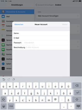 Apple iPad Pro 9.7 inch - E-Mail - Konto einrichten - 8 / 30