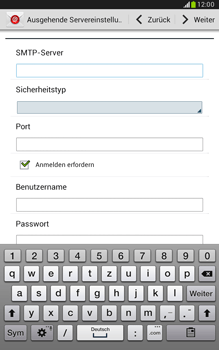 Samsung Galaxy Note 8-0 - E-Mail - Konto einrichten - 2 / 2
