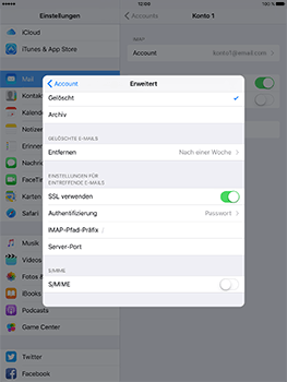 Apple iPad Mini 4 - E-Mail - Konto einrichten - 25 / 32
