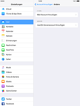 Apple iPad Mini 4 - E-Mail - Konto einrichten - 2 / 2