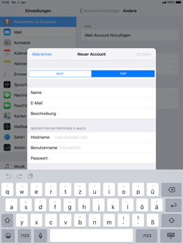 Apple iPad Pro 9.7 inch - E-Mail - Konto einrichten - 12 / 27
