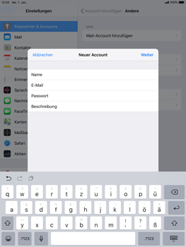 Apple iPad Pro 9.7 inch - E-Mail - Konto einrichten - 9 / 30