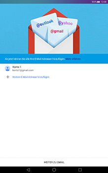 Huawei MediaPad T1 (10.0) LTE - E-Mail - Konto einrichten (gmail) - 0 / 0