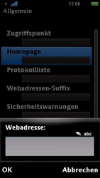 Sony Ericsson U5i Vivaz - Internet - Manuelle Konfiguration - 0 / 0