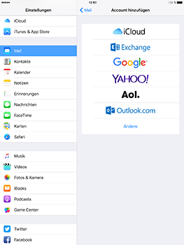 Apple iPad Air 2 - E-Mail - Konto einrichten (gmail) - 1 / 1