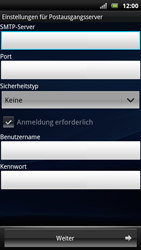 Sony Ericsson Xperia Arc S - E-Mail - Konto einrichten - 2 / 2