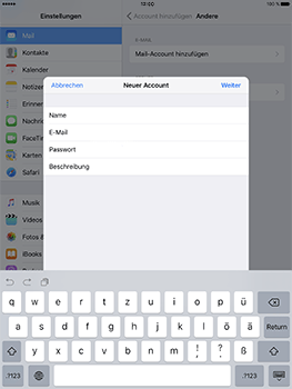 Apple iPad Pro 9.7 inch - E-Mail - Konto einrichten - 2 / 2