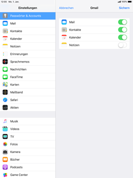 Apple iPad Pro 9.7 inch - E-Mail - Konto einrichten (gmail) - 8 / 11