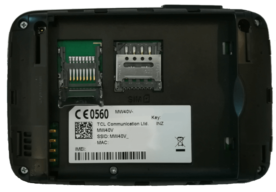 UPC AT - Alcatel MW 40V - Modem: Einlegen der SIM- und SD ...