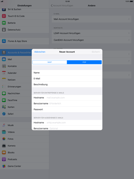 Apple iPad Pro 12.9 inch - E-Mail - Konto einrichten - 1 / 1
