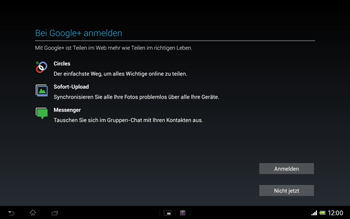 Sony Xperia Tablet Z LTE - Apps - Konto anlegen und einrichten - 18 / 27