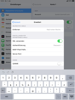 Apple iPad Pro 9.7 inch - E-Mail - Konto einrichten - 25 / 30