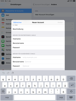 Apple iPad Pro 9.7 inch - E-Mail - Konto einrichten - 13 / 30