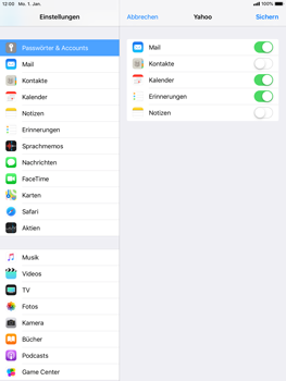 Apple iPad Air 2 - E-Mail - Konto einrichten (yahoo) - 8 / 11