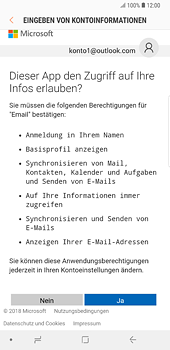 Samsung Galaxy S8 Plus - E-Mail - Konto einrichten (outlook) - 7 / 11