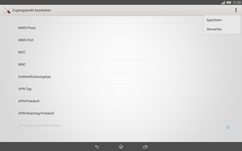 Sony Xperia Tablet Z2 LTE - Internet - Manuelle Konfiguration - 15 / 19