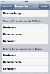 Apple iPhone 3GS - E-Mail - Konto einrichten - 0 / 0
