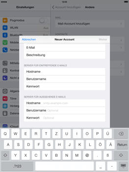 Apple iPad Air - E-Mail - Konto einrichten - 12 / 28