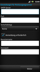 Sony Xperia U - E-Mail - Konto einrichten - 0 / 0