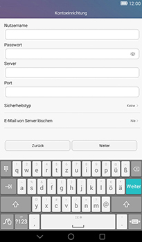 Huawei MediaPad T1 (7.0) - E-Mail - Konto einrichten - 12 / 22