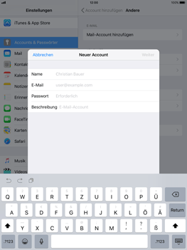 Apple iPad Pro 9.7 inch - E-Mail - Konto einrichten - 0 / 0