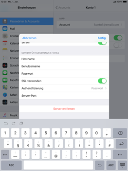 Apple iPad Air 2 - E-Mail - Konto einrichten - 21 / 30
