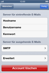 Apple iPhone 4 S - E-Mail - Konto einrichten - 2 / 2