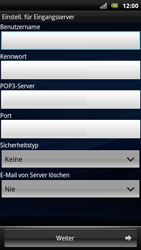 Sony Ericsson Xperia Arc S - E-Mail - Konto einrichten - 1 / 1