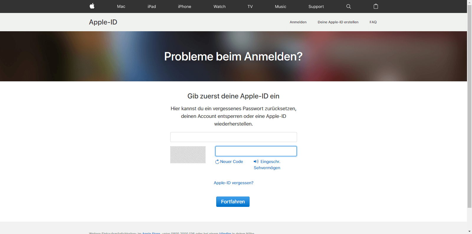 apple account wiederherstellen