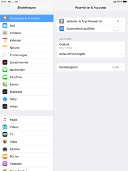 Apple iPad Pro 9.7 inch - E-Mail - Konto einrichten (outlook) - 10 / 12