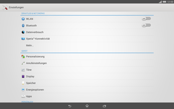 Sony Xperia Tablet Z2 LTE - Internet - Manuelle Konfiguration - 4 / 19