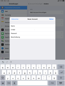 Apple iPad Pro 9.7 inch - E-Mail - Konto einrichten - 9 / 27
