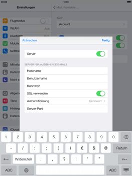 Apple iPad Air - E-Mail - Konto einrichten - 20 / 28