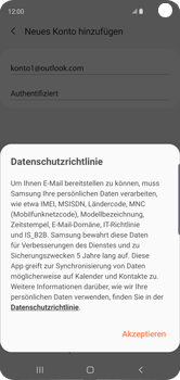 Samsung Galaxy S10 - E-Mail - Konto einrichten (outlook) - 13 / 16