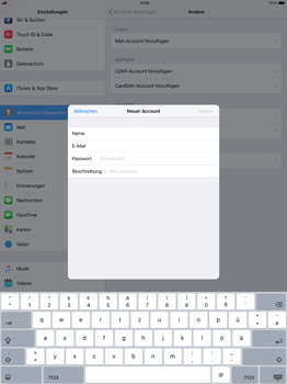 Apple iPad Pro 12.9 inch - E-Mail - Konto einrichten - 1 / 1