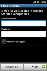 Samsung Galaxy Ace i - E-Mail - Konto einrichten - 1 / 1