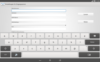 Sony Xperia Tablet Z2 LTE - E-Mail - Konto einrichten - 1 / 1