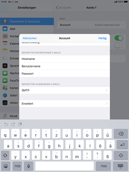 Apple iPad Air 2 - E-Mail - Konto einrichten - 18 / 30