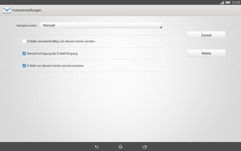 Sony Xperia Tablet Z2 LTE - E-Mail - Konto einrichten - 0 / 0
