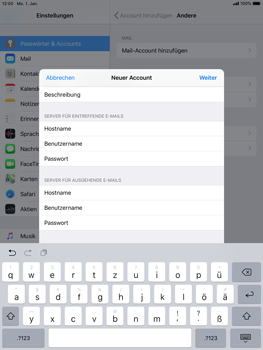 Apple iPad Air 2 - E-Mail - Konto einrichten - 14 / 30