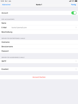 Apple iPad Air 2 - E-Mail - Konto einrichten - 21 / 27