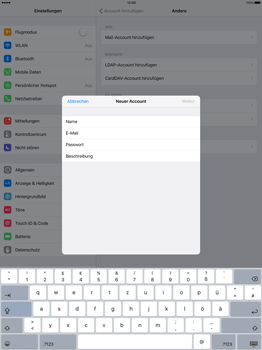 Apple iPad Pro 12.9 inch - E-Mail - Konto einrichten - 1 / 1