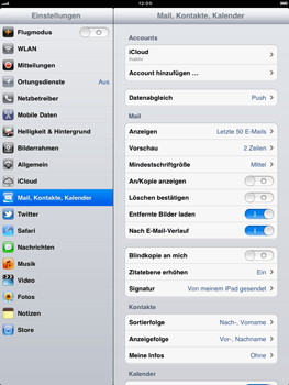 Apple iPad 2 - E-Mail - Konto einrichten - 1 / 1