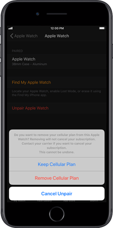 apple watch cellular plan