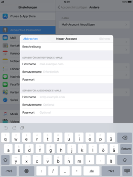 Apple iPad Air - E-Mail - Konto einrichten - 0 / 0