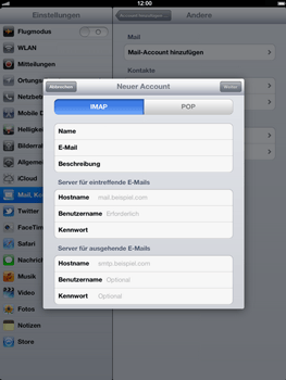 Apple iPad 3 - E-Mail - Konto einrichten - 10 / 22