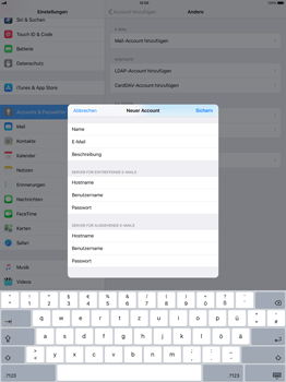 Apple iPad Pro 12.9 inch - E-Mail - Konto einrichten - 1 / 1