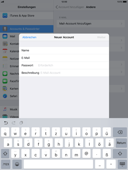 Apple iPad Pro 9.7 inch - E-Mail - Konto einrichten - 1 / 1