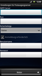 Sony Ericsson Xperia Arc S - E-Mail - Konto einrichten - 0 / 0