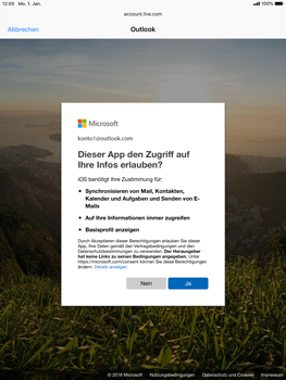 Apple iPad Pro 9.7 inch - E-Mail - Konto einrichten (outlook) - 8 / 12